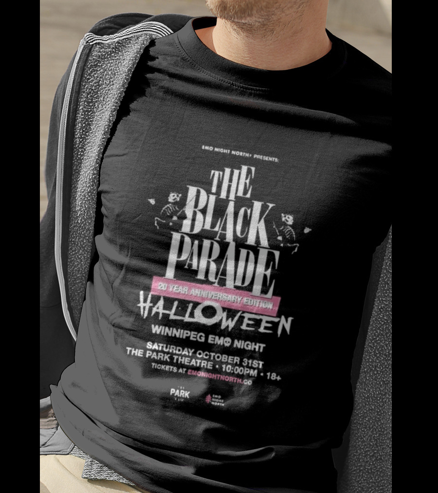 The Black Parade 20 Year Anniversary Edition Halloween The Park Theatre Oct 31st 2026 Vancouver EMO Night T-Shirt
