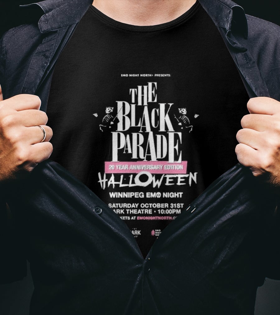 The Black Parade 20 Year Anniversary Edition Halloween The Park Theatre Oct 31st 2026 Vancouver EMO Night T-Shirt
