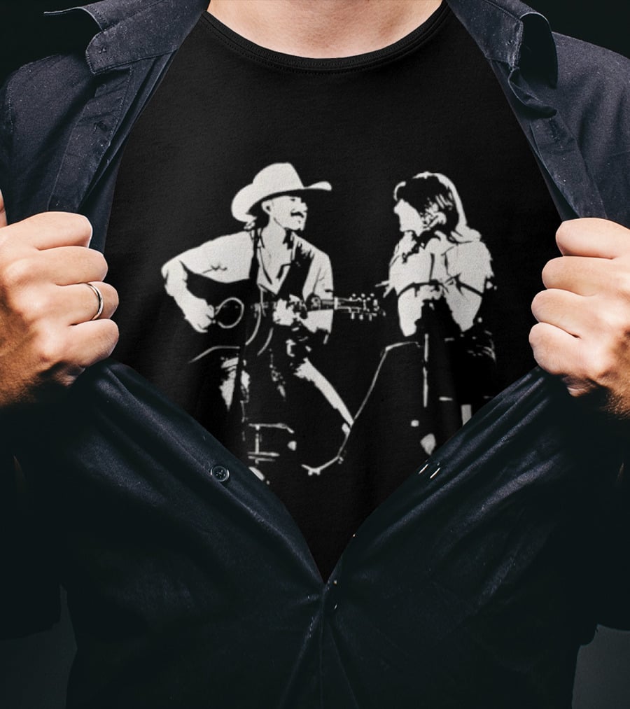 Riley Green Ella Langley Acoustic Performance With Cowboy Hat T-Shirt