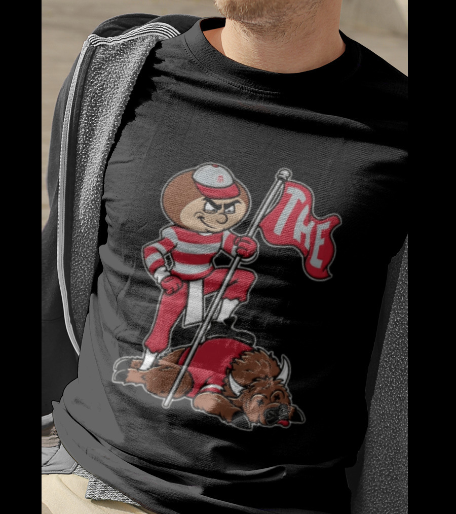 Ohio State Buckeyes Brutus Flag Rivalry T-Shirt