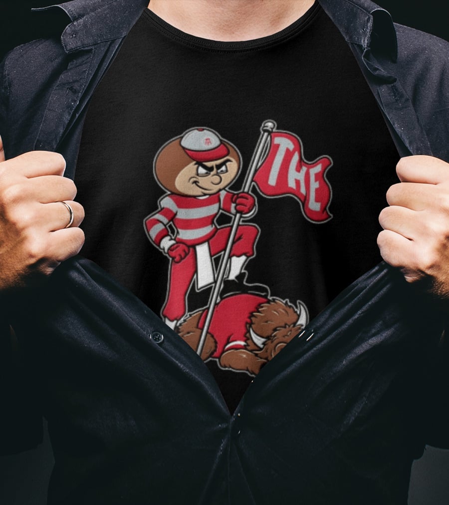 Ohio State Buckeyes Brutus Flag Rivalry T-Shirt