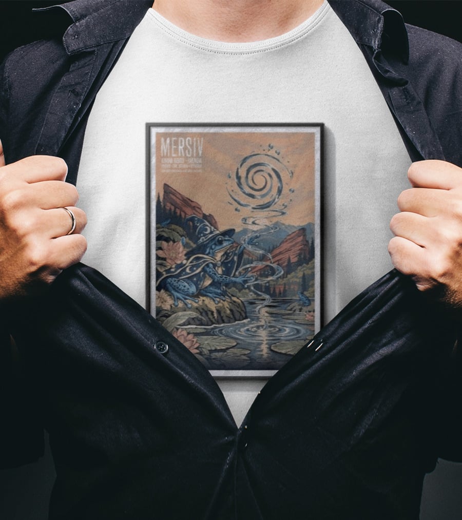 Mersiv Lunar Good Red Rocks Amphitheatre Morrison CO Oct 23 2026 Frog Wizard Night Event T-Shirt
