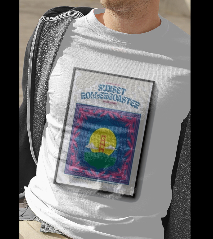 Sunset Roller Cloudriver October 18 2026 The Warfield Theatre San Francisco CA T-Shirt