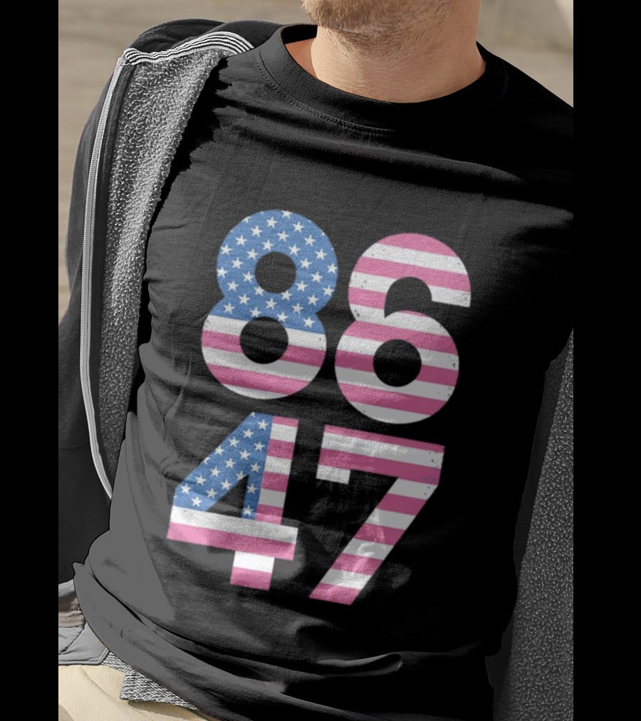 8647 Resist 86 47 American Flag USA 4th Of July T-Shirt