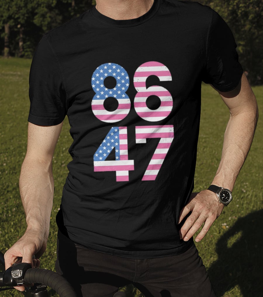 8647 Resist 86 47 American Flag USA 4th Of July T-Shirt