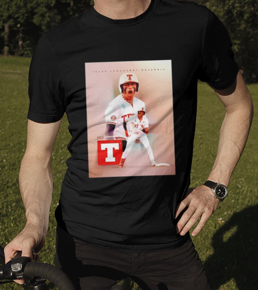 Adrian Rodriguez INF Texas Longhorns Baseball Team T-Shirt