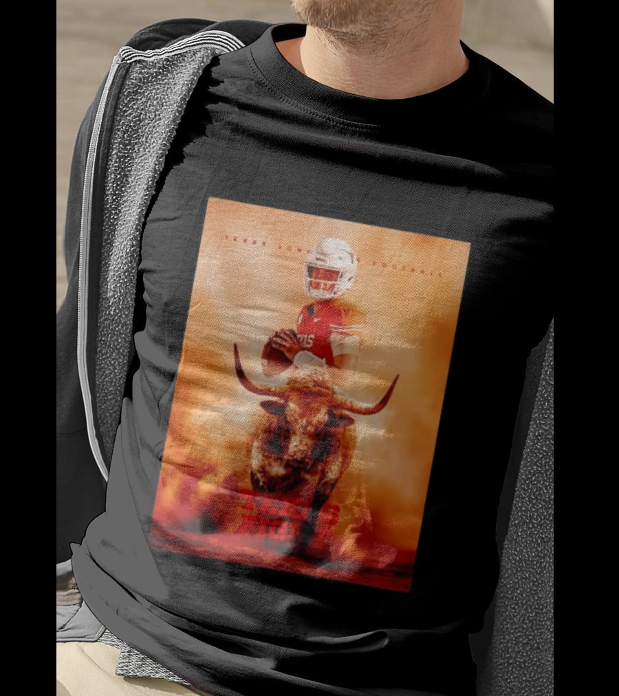 Texas Longhorns Football Texas Fight Arch Manning Bull T-Shirt