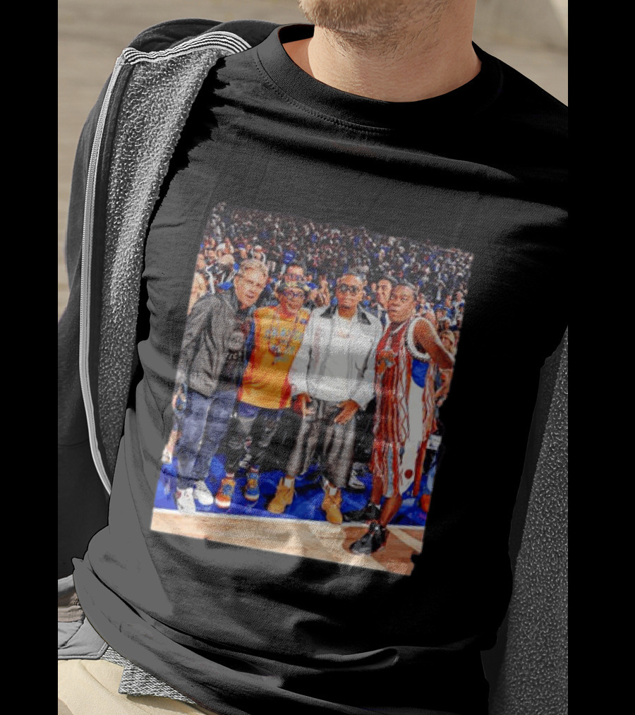 Ben Stiller Spike Lee Nas Tracy Morgan New York Knicks Courtside Celebrities T-Shirt