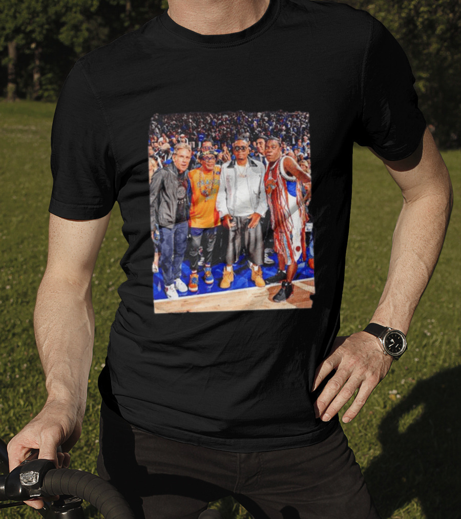 Ben Stiller Spike Lee Nas Tracy Morgan New York Knicks Courtside Celebrities T-Shirt