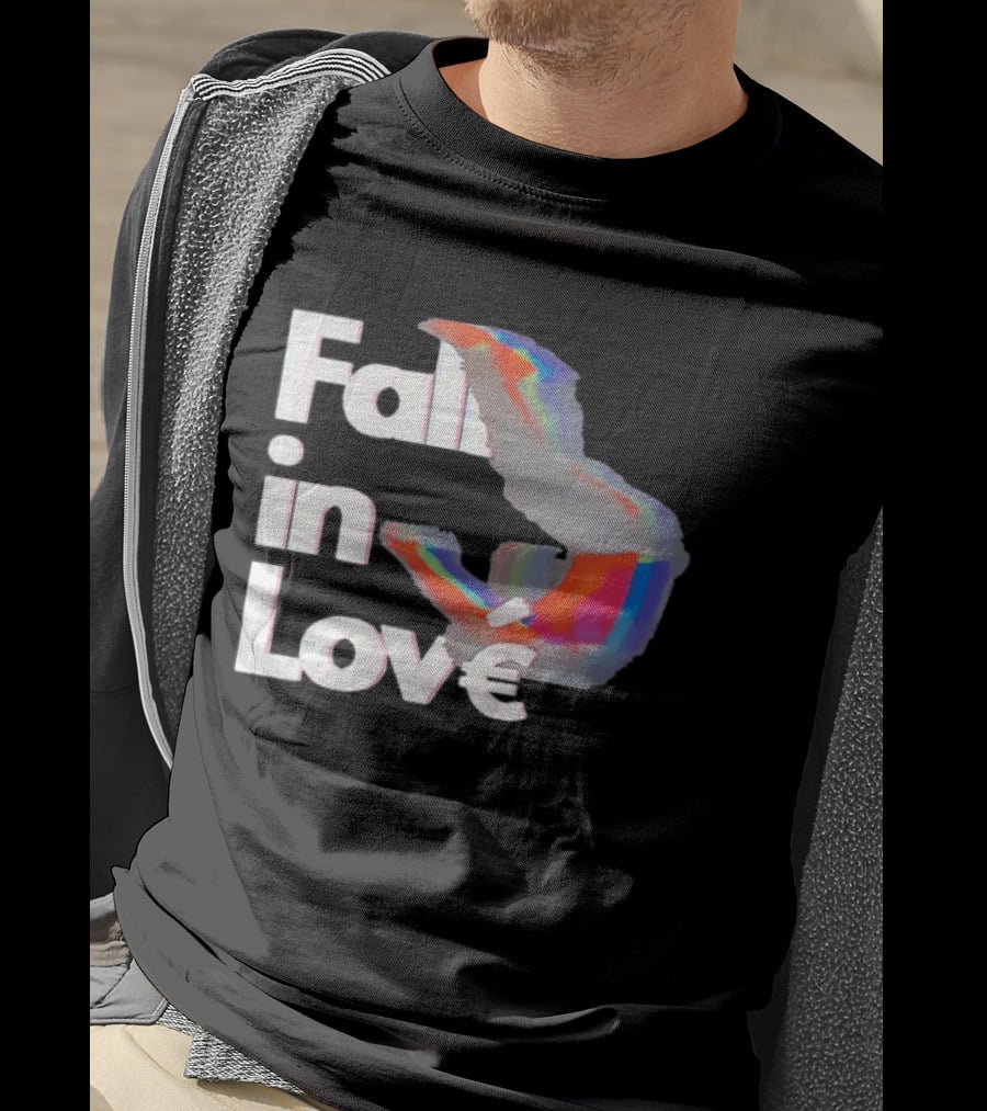 Fall In Love Rainbow Abstract T-Shirt