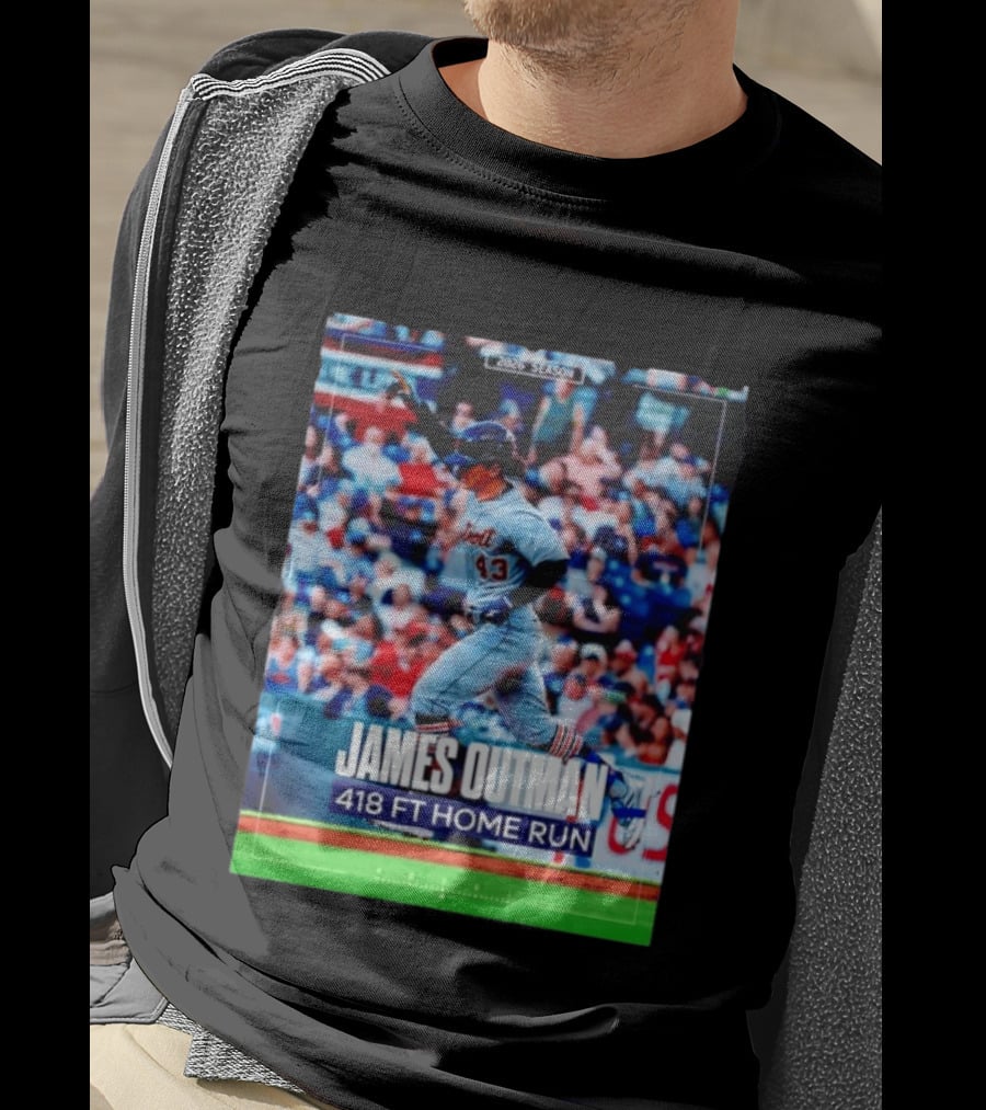 James Outman 2026 Season Detroit Tigers 418 FT Home Run T-Shirt