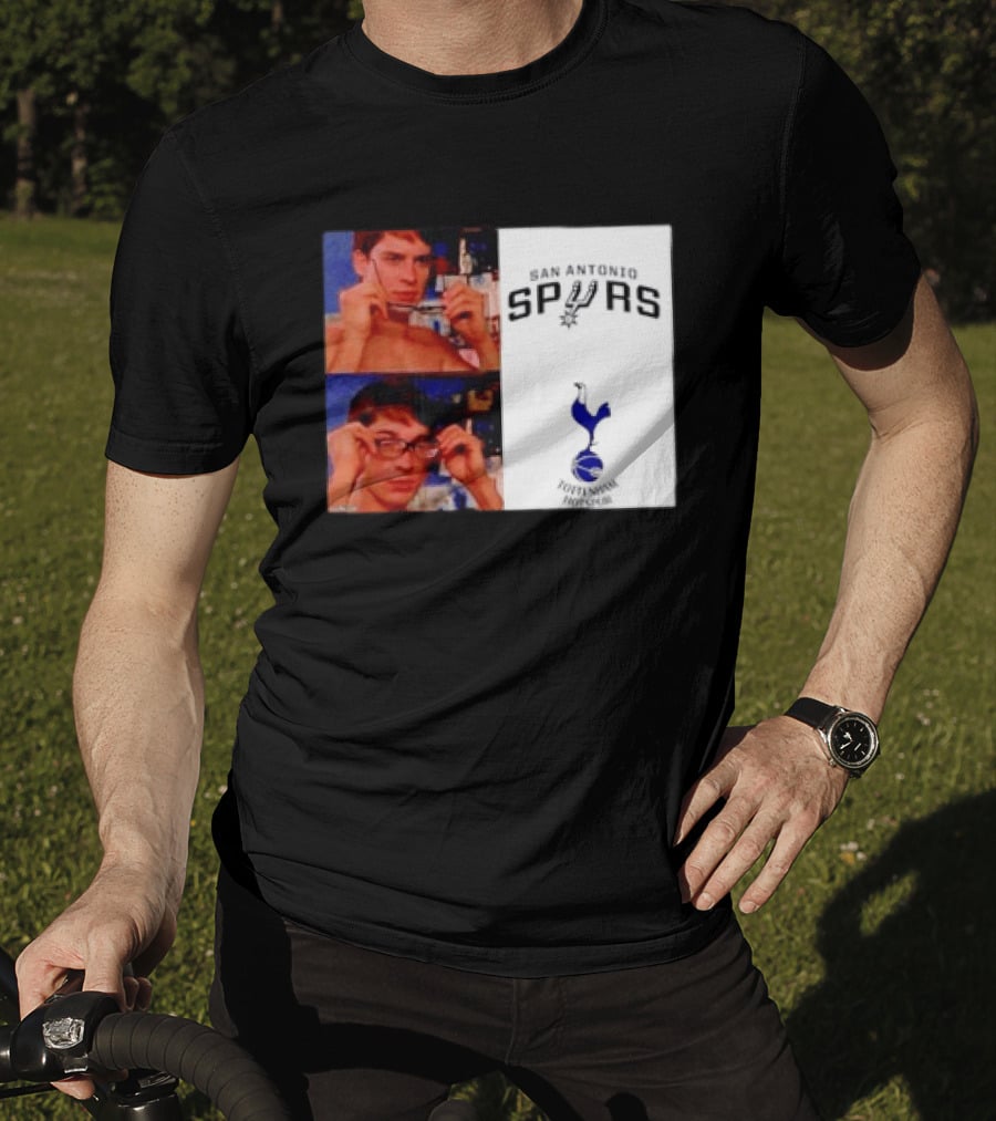 Peter Parker Reading Glasses Meme San Antonio Spurs Tottenham Hotspur T-Shirt