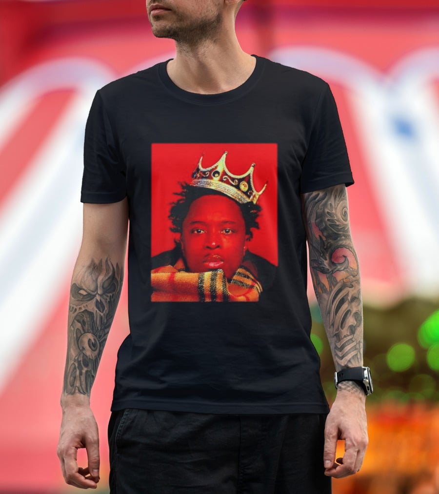 Notorious B.I.G. King Of New York Crowned Burberry Scarf T-Shirt