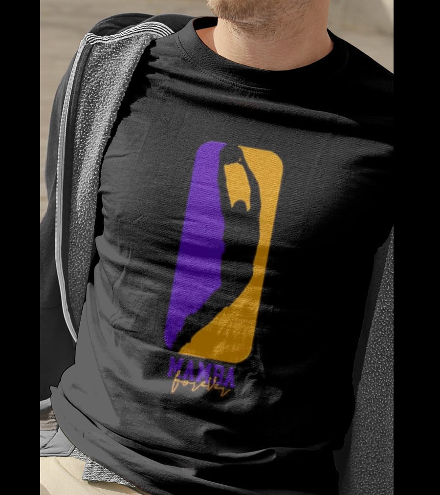 Mamba Forever Purple Gold Basketball Legend T-Shirt