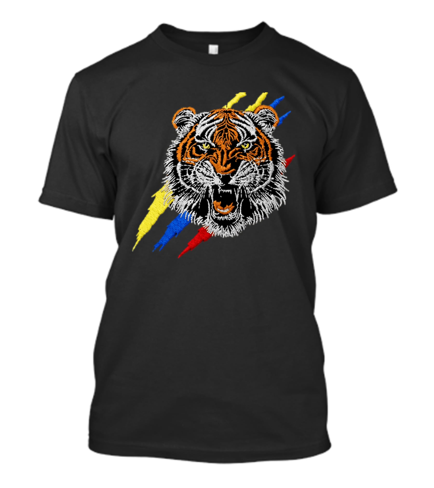 Tiger De La Espriella Colorful Bold Embroidered Hat T-Shirt
