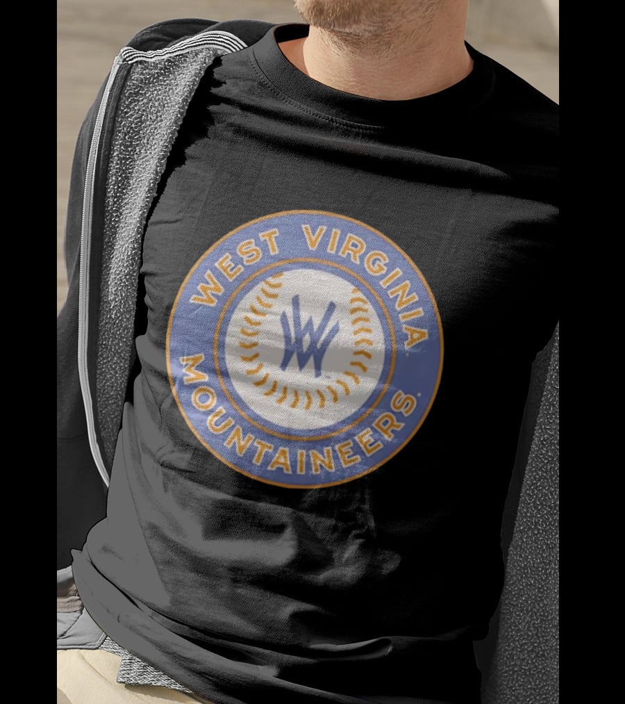 West Virginia Mountaineers NCAA Baseball Circular T-Shirt