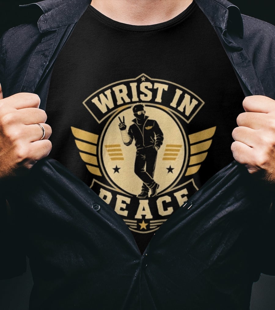 Wrist In Peace Wings Peace Gesture Star T-Shirt