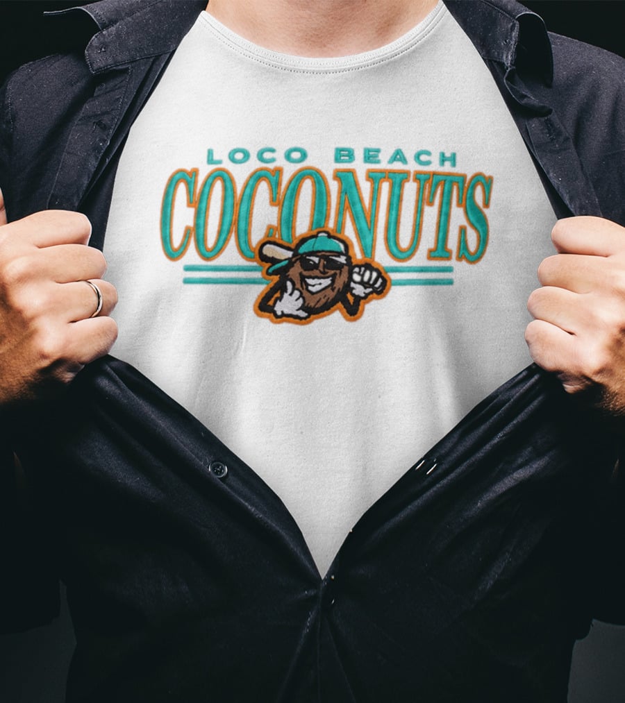 Loco Beach Coconuts 2026 Fun Logo With Cool Coconut T-Shirt