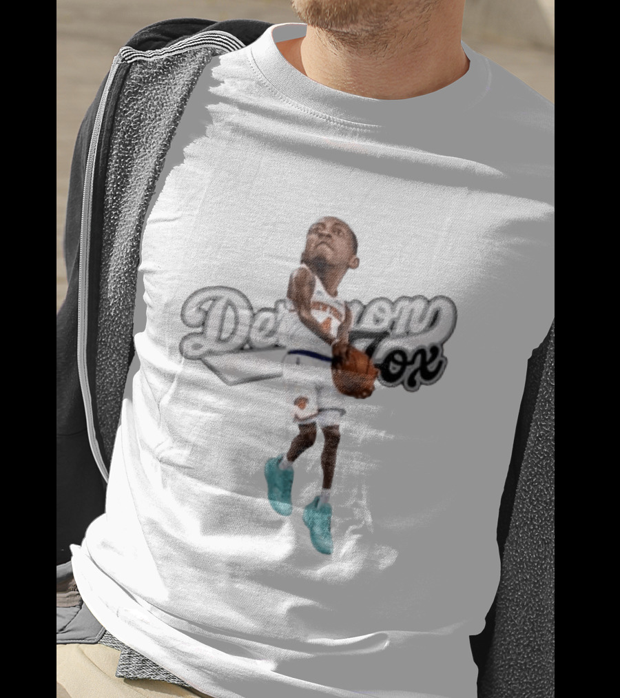 Deuce McBride New York Knicks NBA Player Caricature Determined Fox T-Shirt