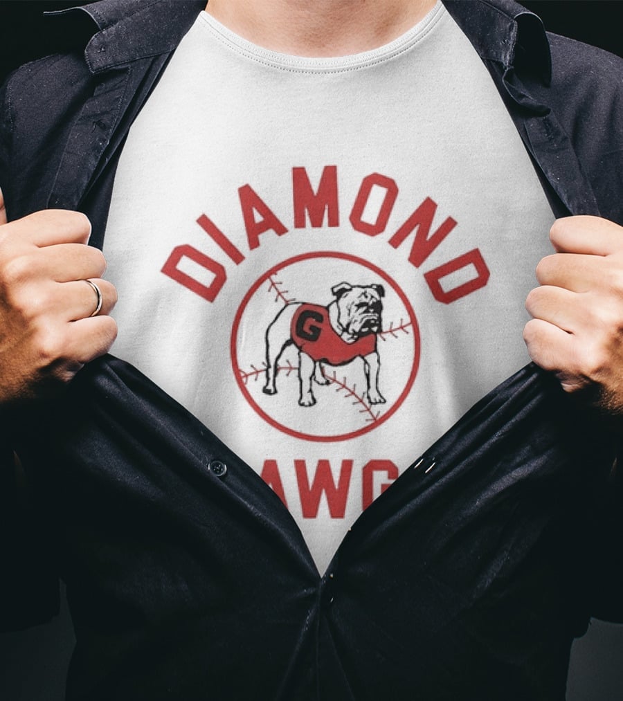 Georgia Bulldogs Diamond Dawgs Baseball Team Bulldogs G T-Shirt