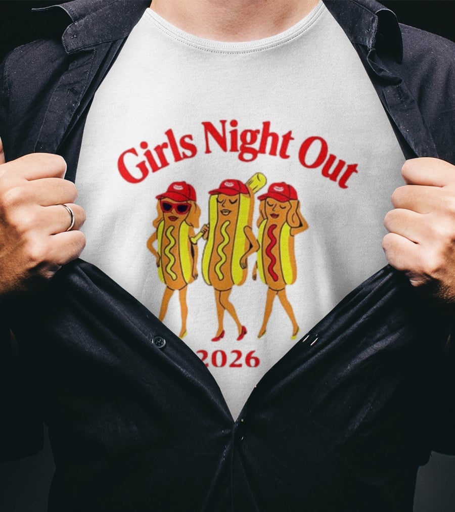 Girls Night Out 2026 Fun Hot Dog Costume T-Shirt