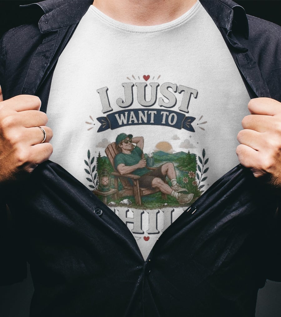 I Just Want To Chill Sunset Relaxation Scene T-Shirt