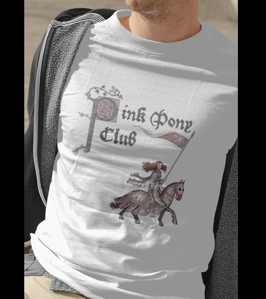 Pink Pony Club Chappell Roan Medieval Horse Rider T-Shirt