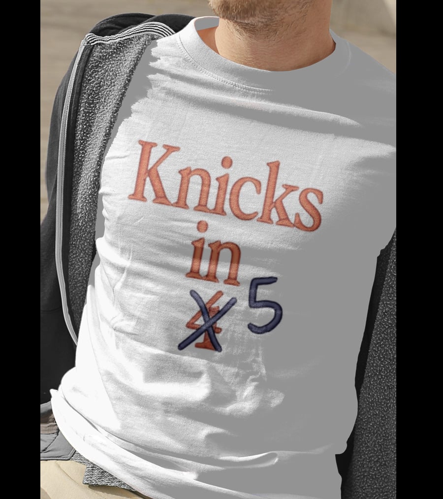 Knicks In 5 Basketball Playoff Prediction T-Shirt