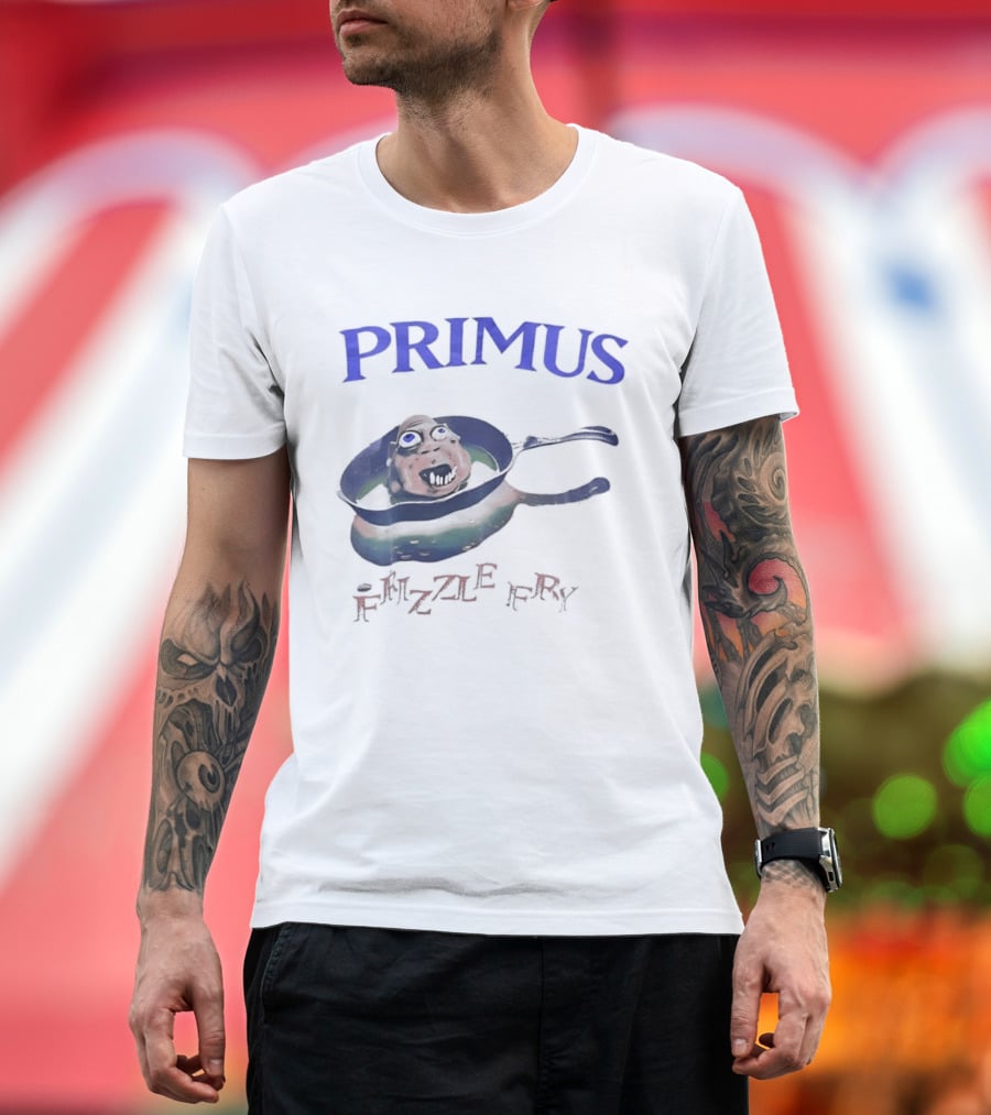 PRIMUS Frizzle Fry Album Art Pan With Face T-Shirt