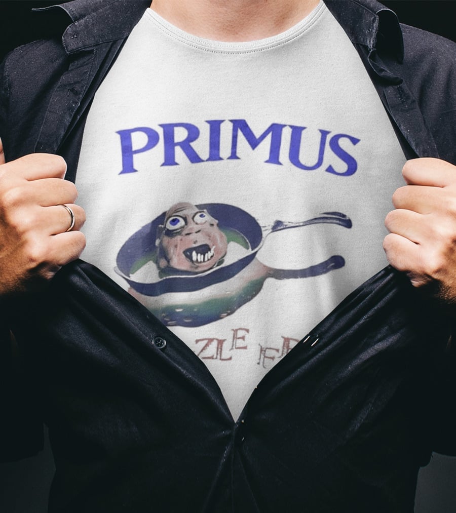 PRIMUS Frizzle Fry Album Art Pan With Face T-Shirt