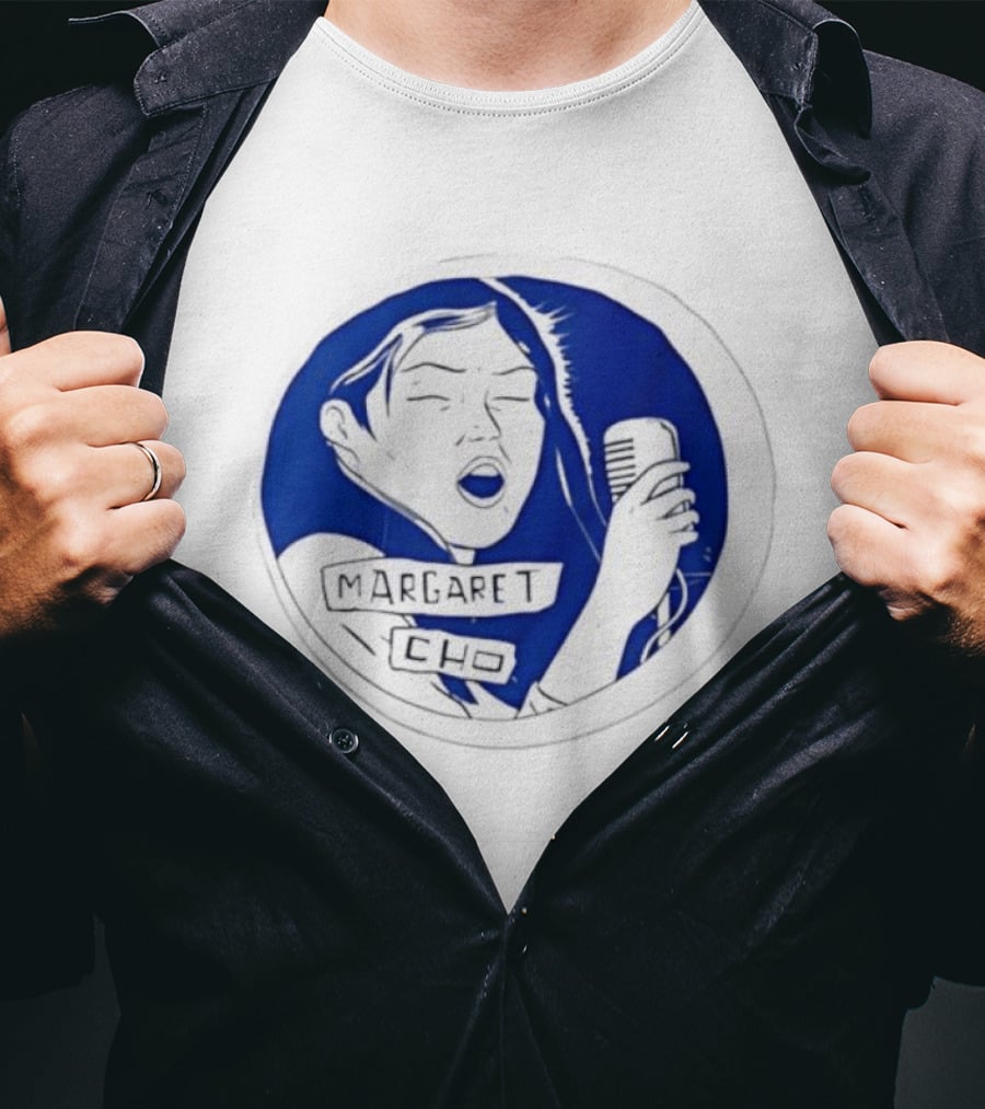 Margaret Cho Comedian Ink Sketch Microphone Drawing T-Shirt