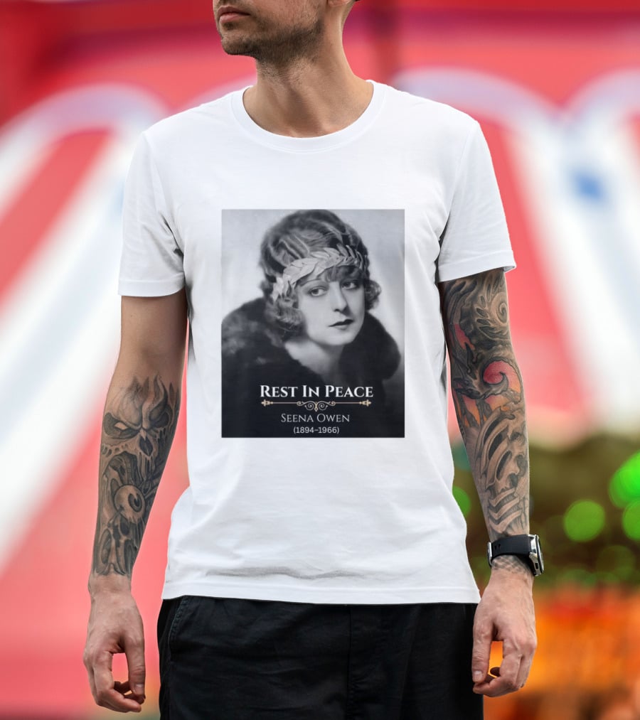 Rest In Peace Seena Owen 1894 1966 Memorial Tribute Vintage Photography T-Shirt