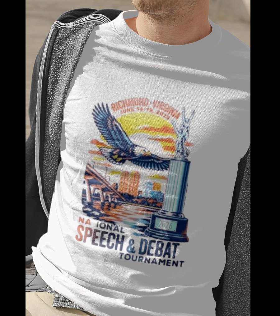 Richmond Virginia National Speech And Debate Tournament June 14 19 2026 Eagle Bridge Statue T-Shirt