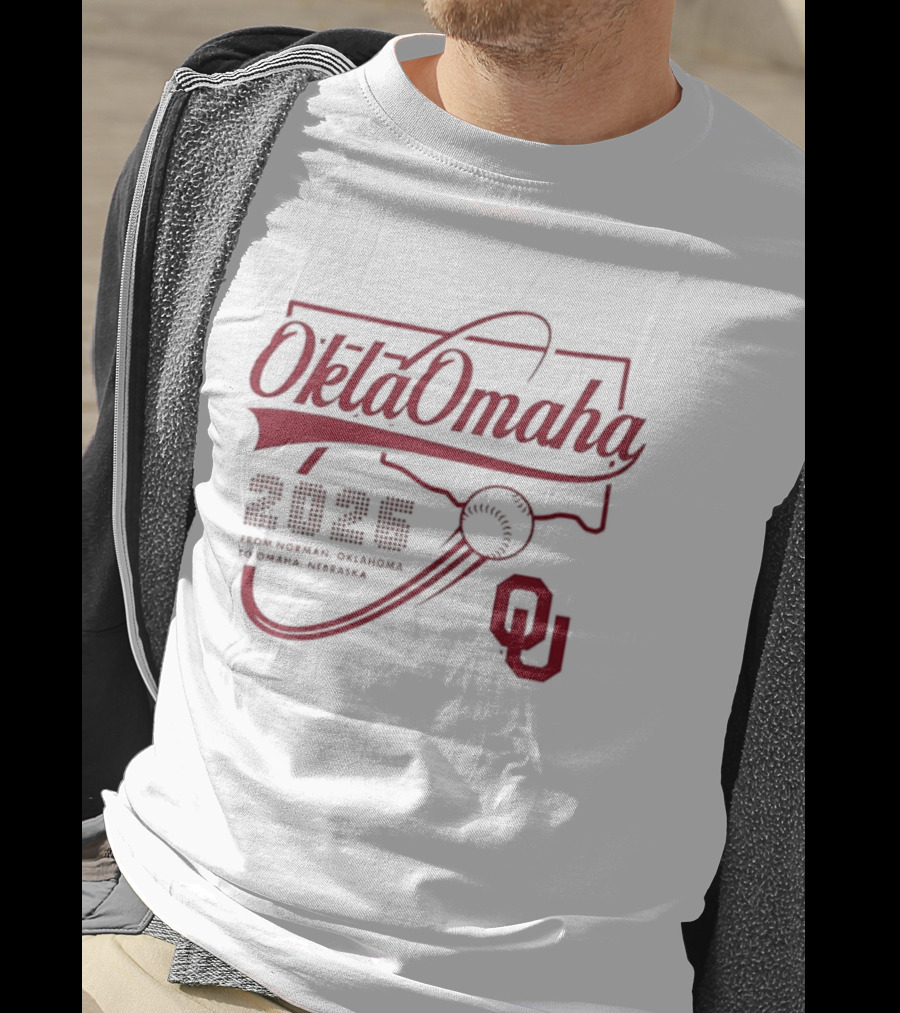 Oklahoma Sooners OklahOmaha 2026 NCAA Journey Norman To Omaha OU T-Shirt