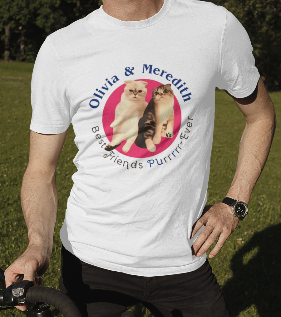 Olivia And Meredith Best Friends Purrrrr Ever Cats T-Shirt