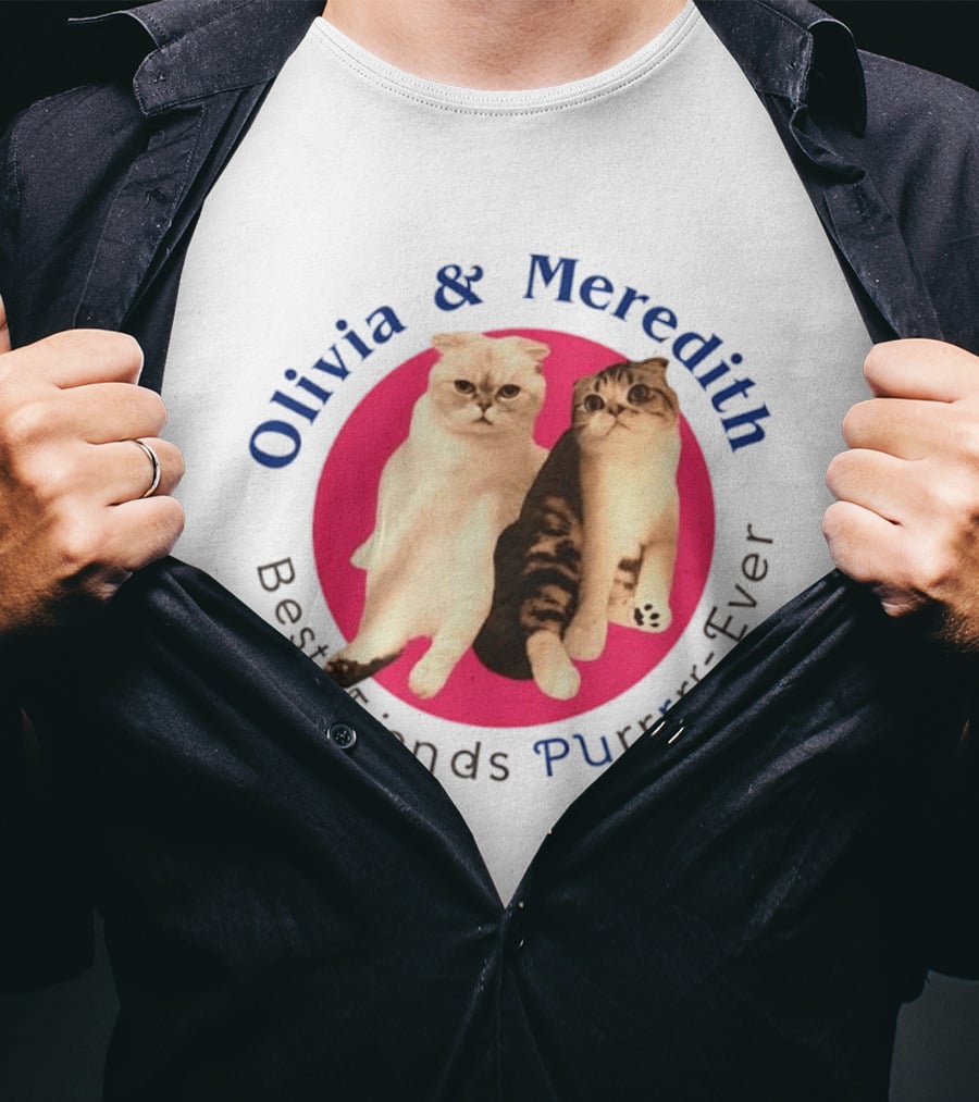 Olivia And Meredith Best Friends Purrrrr Ever Cats T-Shirt
