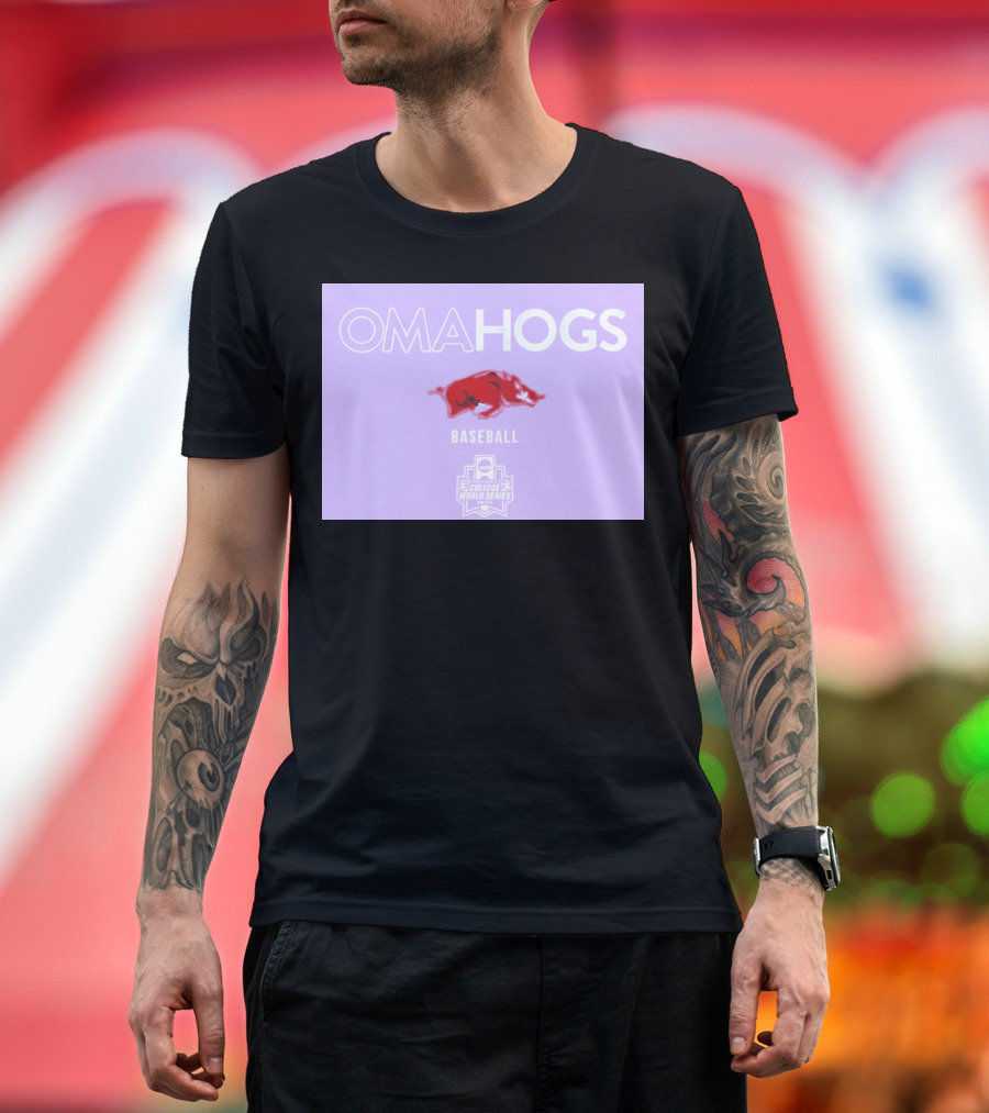 Omahogs Baseball Arkansas 2026 NCAA College World Series T-Shirt