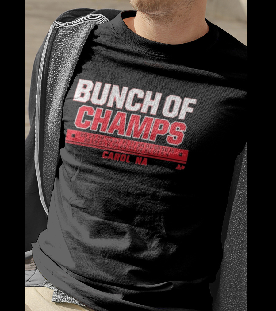 Bunch Of Champs Carolina Hockey Numbers Series T-Shirt