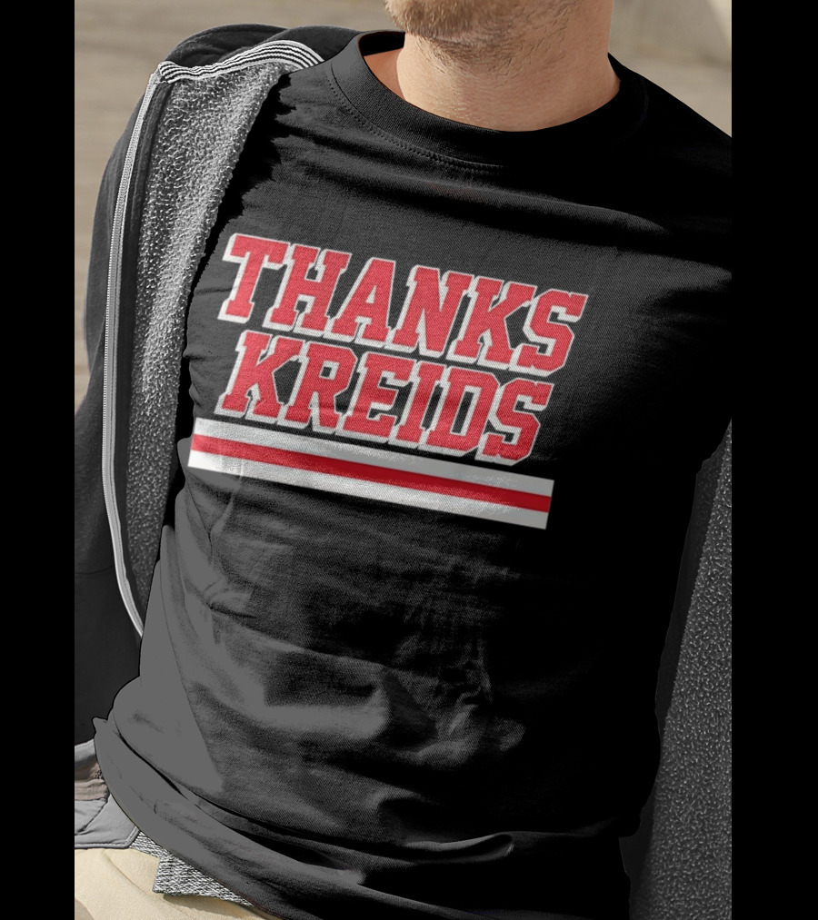 Chris Kreider Thanks Kreids Red And White Text Recognition T-Shirt