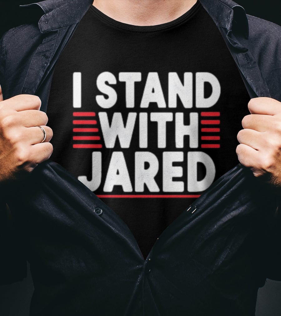 I Stand With Jared Red Stripes Support T-Shirt