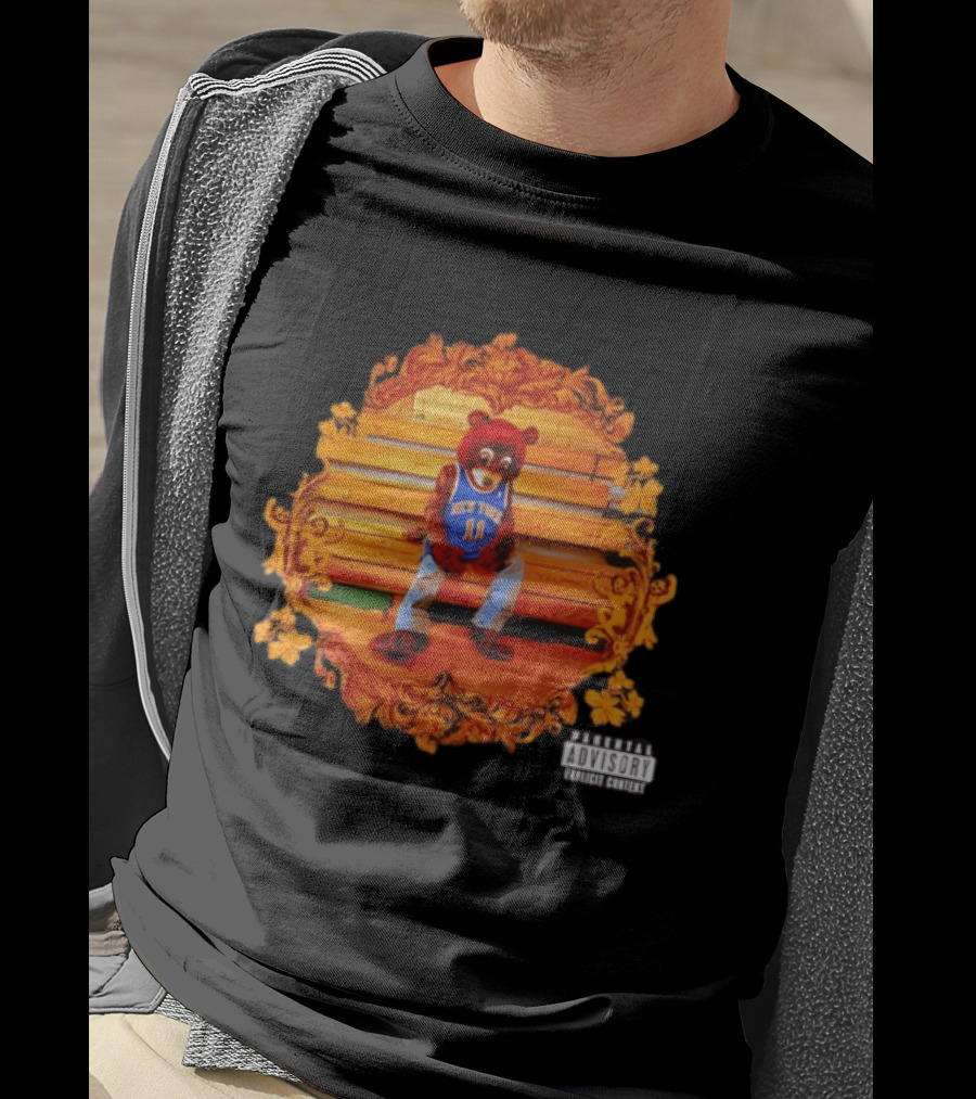 Jalen Brunson Kanye West Dropout Bear New York Knicks NBA Parody Album Cover T-Shirt