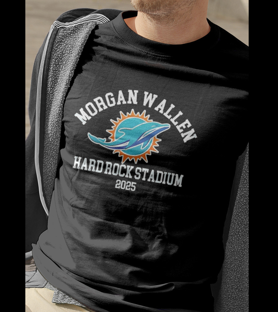 Morgan Wallen Miami Dolphins Hard Rock Stadium 2025 Tour T-Shirt