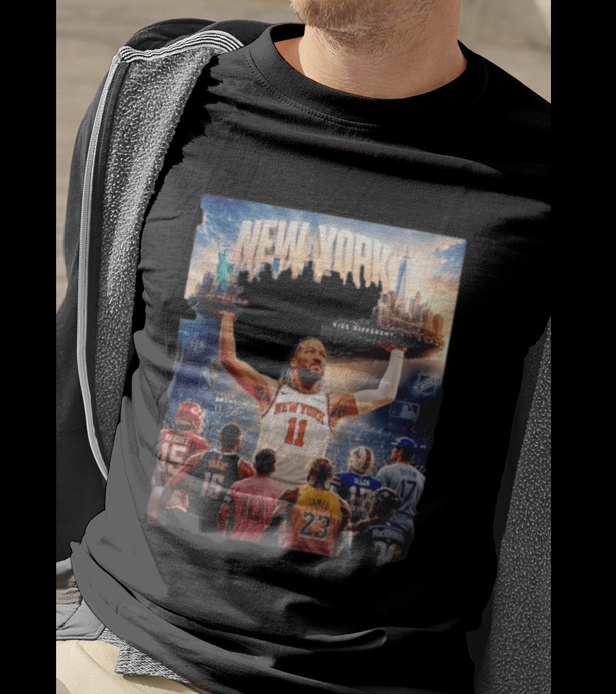New York Knicks Built Different Carries Different Skyline Basketball NFL MLB T-Shirt