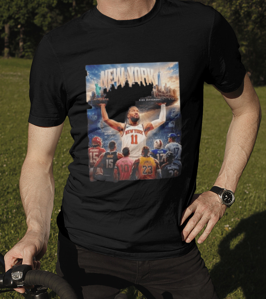 New York Knicks Built Different Carries Different Skyline Basketball NFL MLB T-Shirt