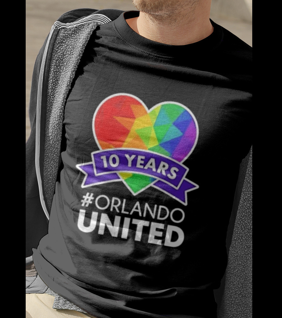 Noah Kahan 10 Years Orlando United Pride Rainbow Heart T-Shirt