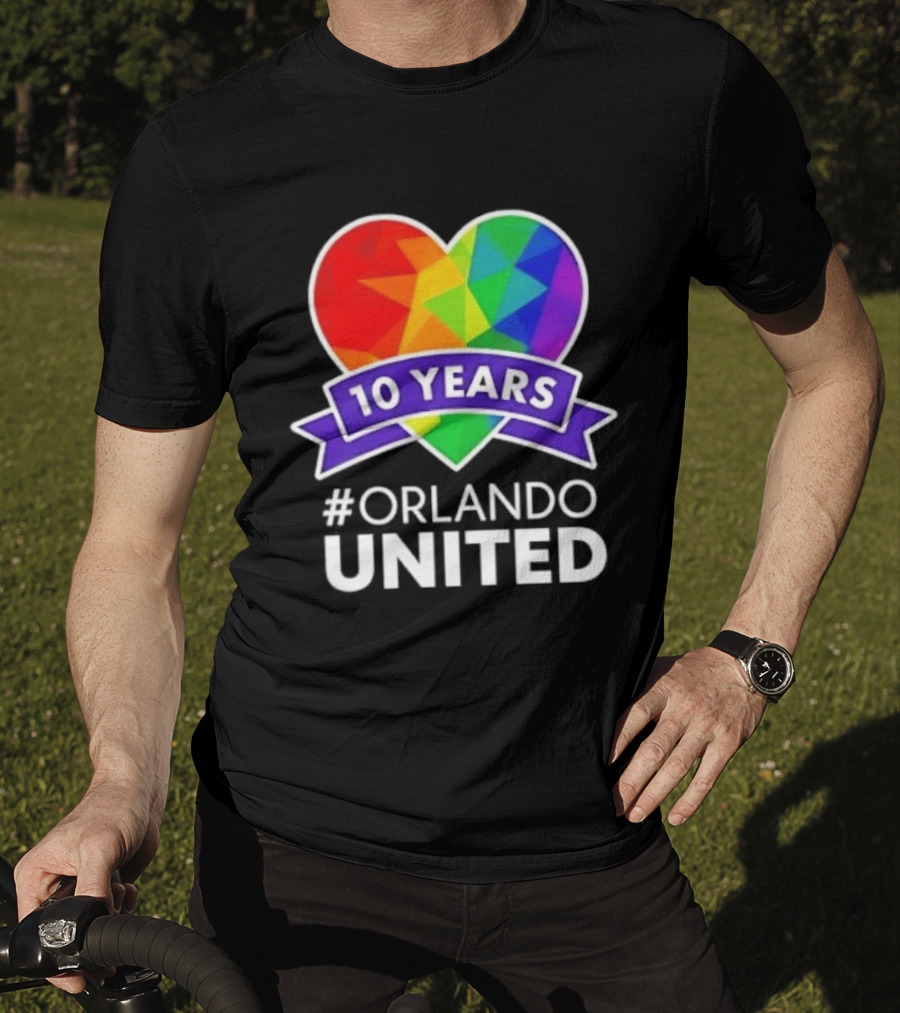 Noah Kahan 10 Years Orlando United Pride Rainbow Heart T-Shirt