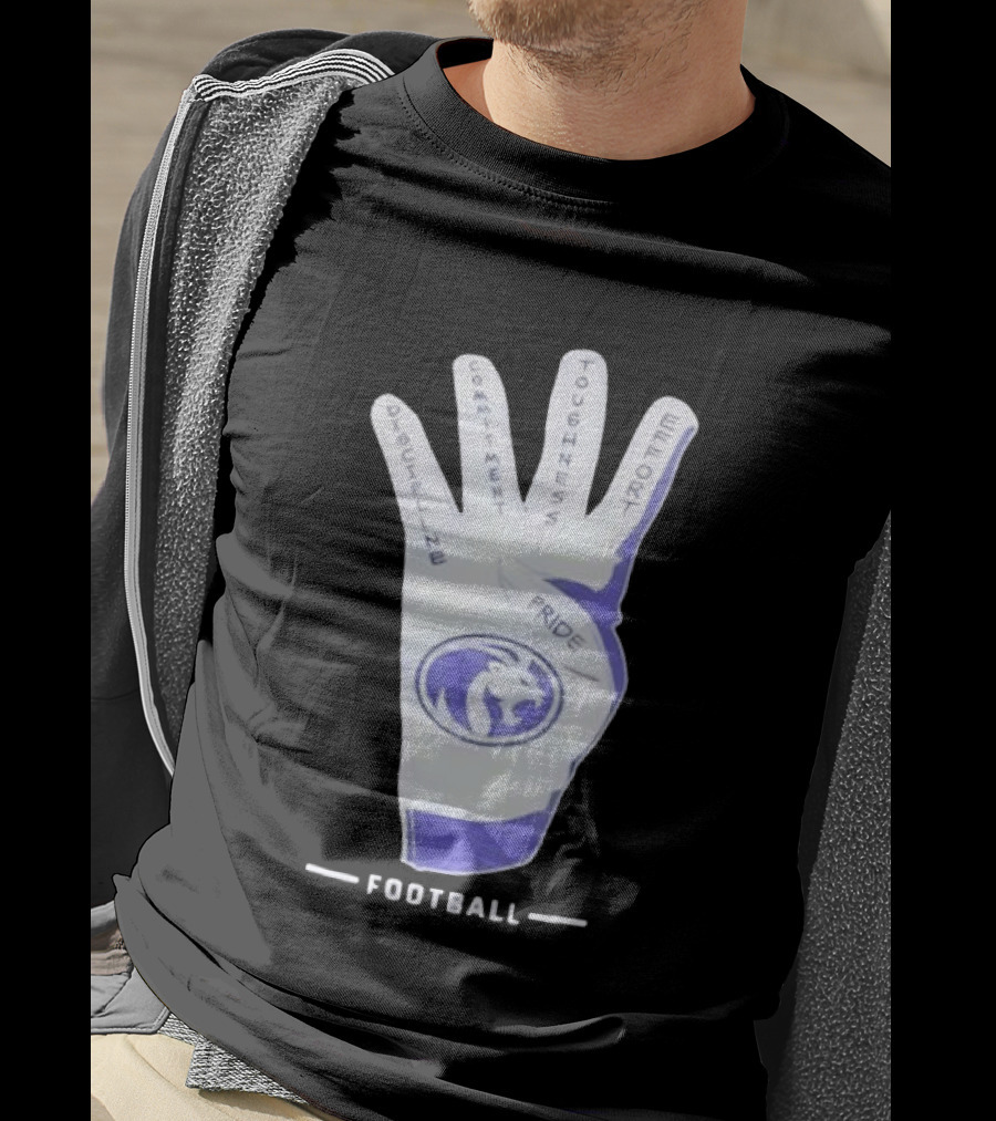 North Alabama Football Discipline Commitment Toughness Effort Pride Glove T-Shirt