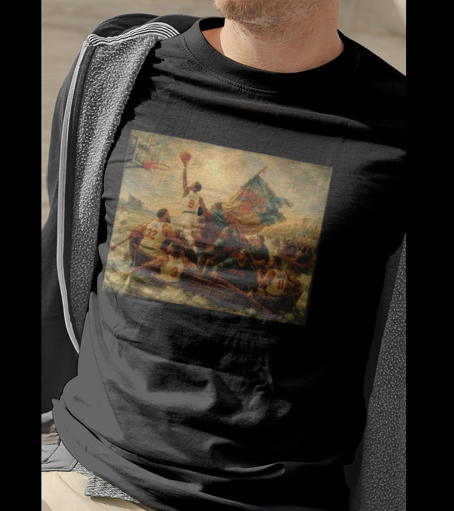 OG Anunoby Karl Anthony Towns Josh Hart Jalen Brunson New York Knicks 2026 NBA Renaissance Hoops Masterpiece T-Shirt