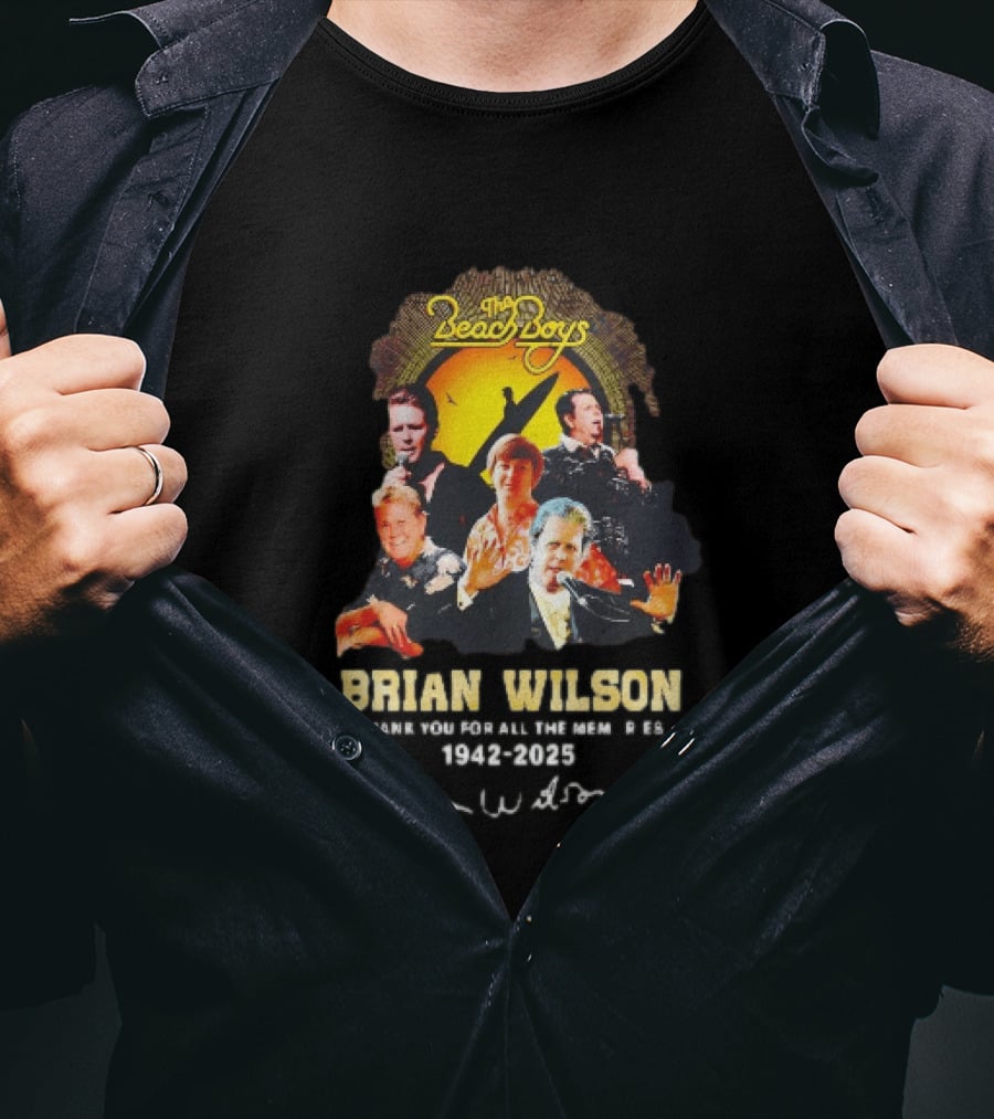The Beach Boys Brian Wilson Thank You For All The Memories 1942 2026 T-Shirt