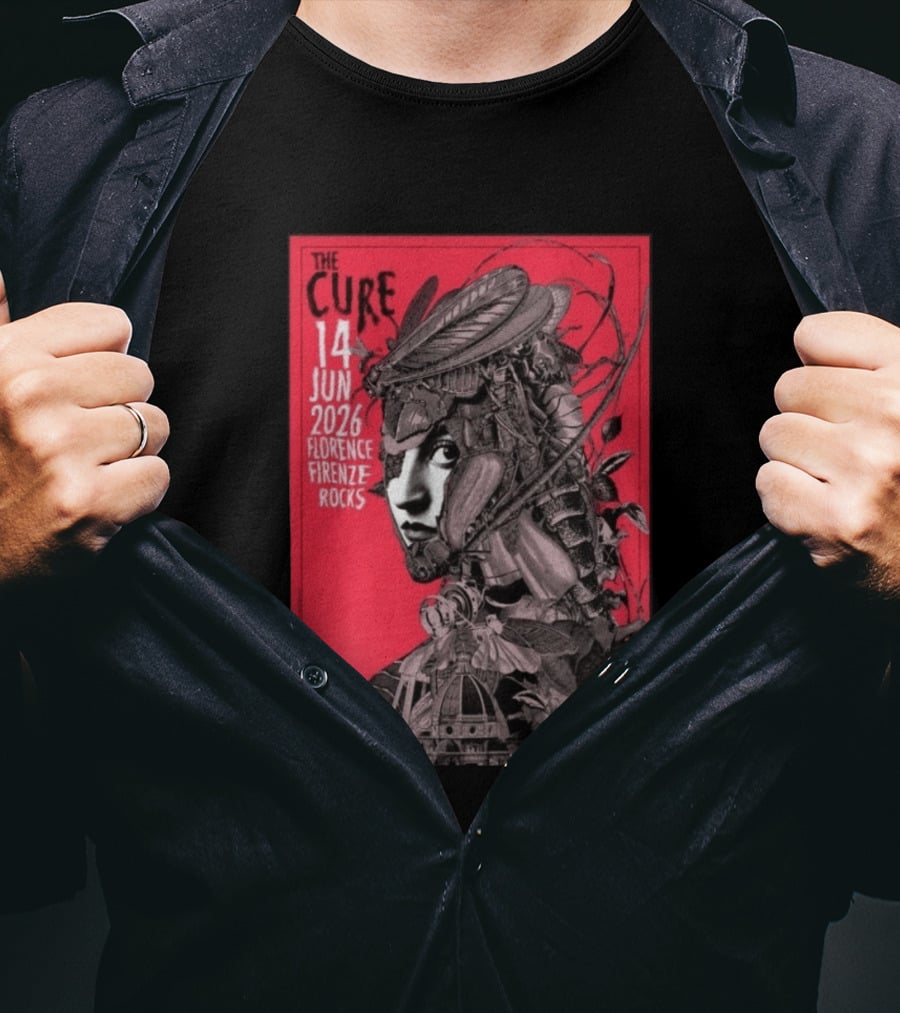 The Cure Florence Firenze Rocks June 14 2026 Festival T-Shirt